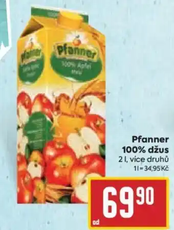 Billa Pfanner 100% džus 2L nabídka