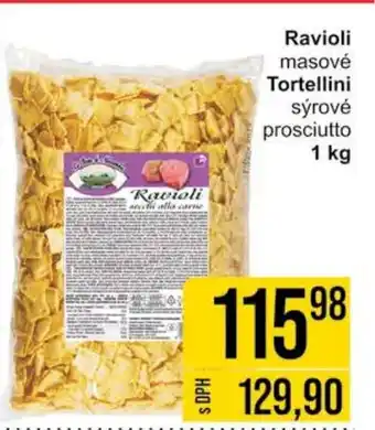 Jip Ravioli masové Tortellini sýrové prosciutto 1 kg nabídka