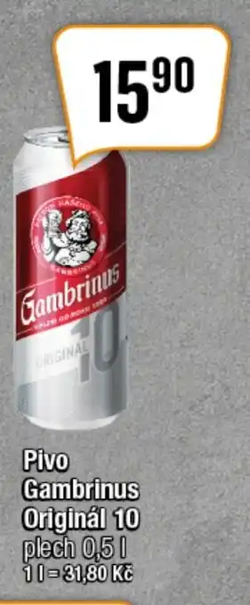 TEMPO Pivo Gambrinus Originál 10 nabídka