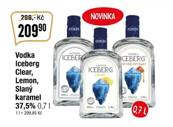 Vodka Iceberg Clear, Lemon, Slaný karamel 37.5% 0.7 l.