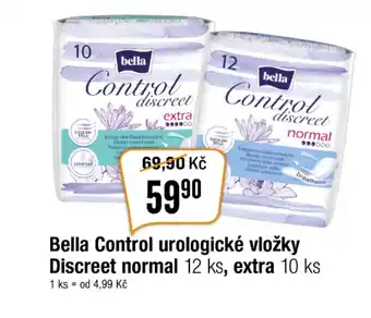 TEMPO Bella Control urologické vložky Discreet normal 12 ks, extra 10 ks nabídka