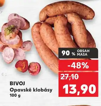 Kaufland BIVOJ Opavské klobásy 100 g nabídka