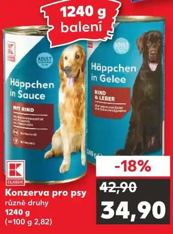 Kaufland Konzerva pro psy nabídka