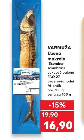 Kaufland VARMUŽA Uzená makrela nabídka