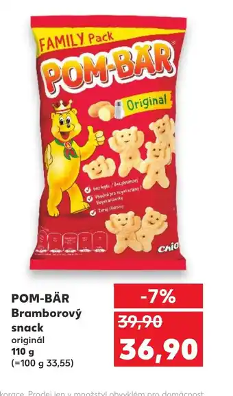 Kaufland POM-BÄR Bramborový snack nabídka