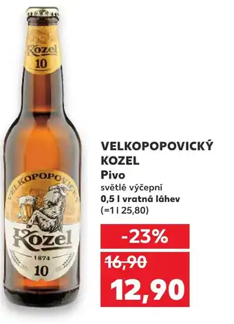 Kaufland VELKOPOPOVICKÝ KOZEL Pivo nabídka