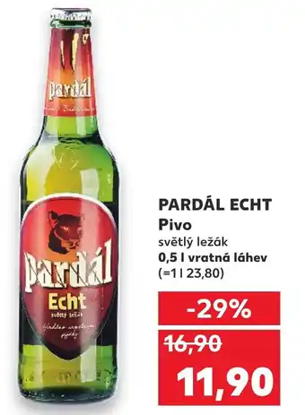 Kaufland PARDÁL ECHT Pivo nabídka