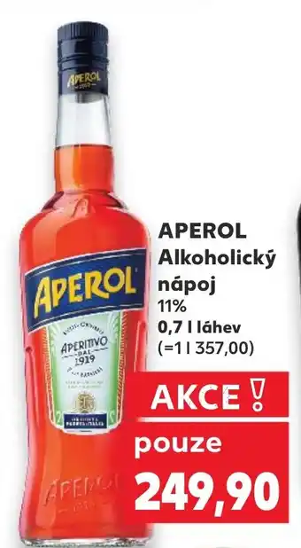 Kaufland APEROL Alkoholický nápoj nabídka