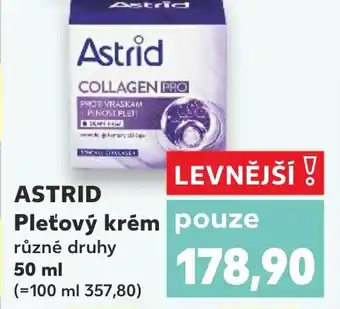 Kaufland ASTRID Pleťový krém nabídka