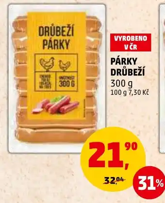 Penny Market PÁRKY DRŮBEŽÍ nabídka