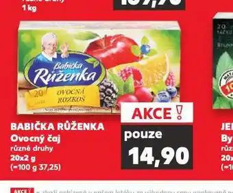 Kaufland Babička růženka ovocný čaj nabídka