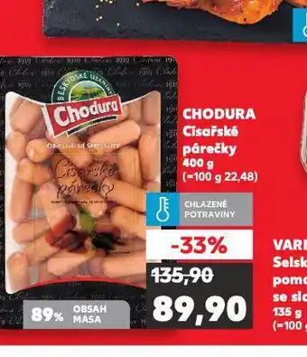 Kaufland Chodura císařské párečky nabídka