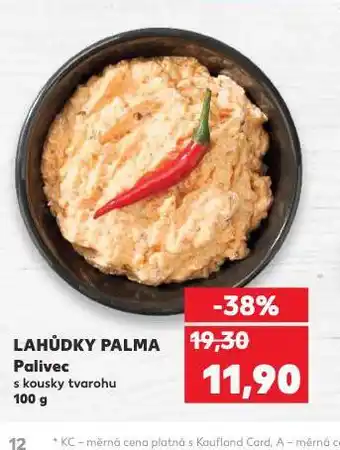 Kaufland Palivec s kousky tvarohu nabídka