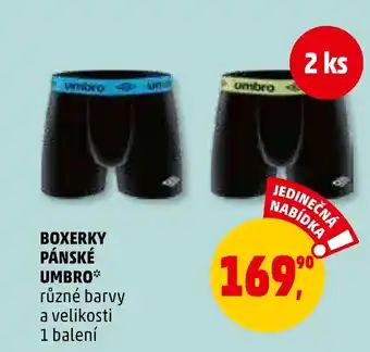 Penny Market BOXERKY PÁNSKÉ UMBRO nabídka