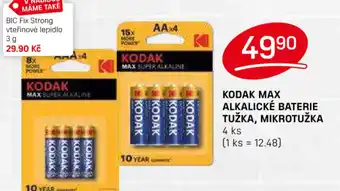 Flop KODAK MAX ALKALICKÉ BATERIE TUŽKA, MIKROTUŽKA nabídka