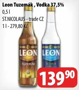 Partner Maloobchodní síť Leon Tuzemák, Vodka 37,5% 0.5L nabídka