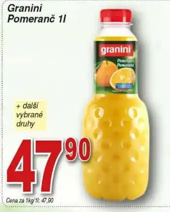 Hruška Granini Pomeranč 1L nabídka