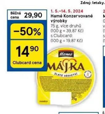 Tesco Hamé konzervované výrobky nabídka