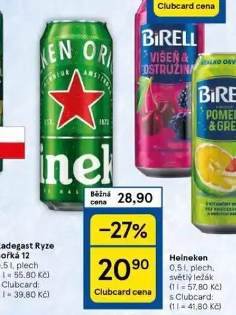 Tesco Pivo heineken nabídka