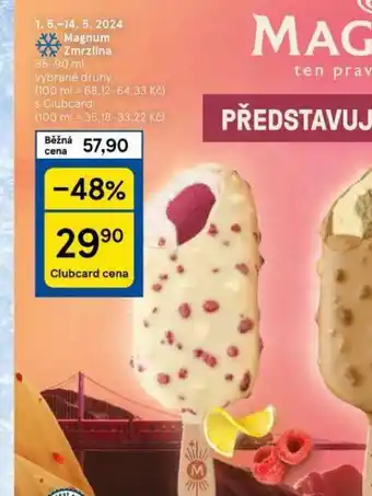 Tesco Zmrzlina magnum nabídka