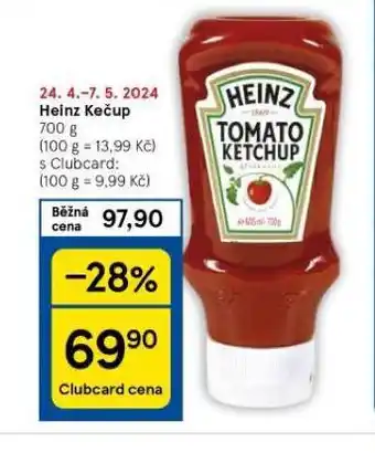 Tesco Heinz kečup nabídka