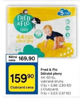 Tesco Fred & flo dětské pleny nabídka