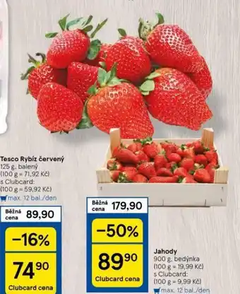 Tesco Jahody nabídka