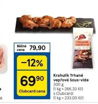 Tesco Trhané vepřové sous-vide nabídka