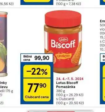 Tesco Lotus biscoff pomazánka nabídka