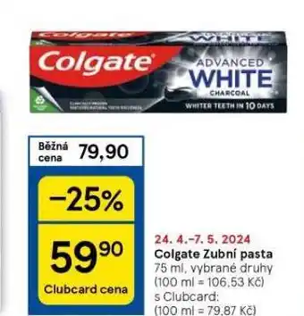 Tesco Colgate zubní pasta nabídka