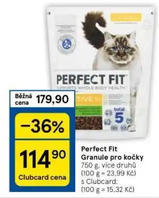 Tesco Perfect fit granule pro kočky nabídka