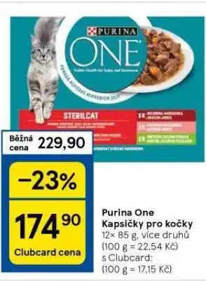 Tesco Purina one kapsičky pro kočky nabídka