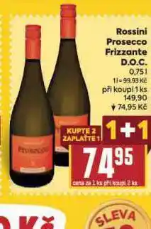 Billa Rossini prosecco frizzante nabídka