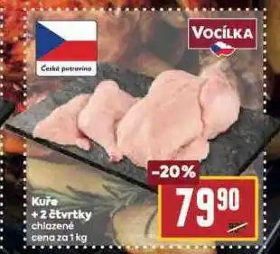 Billa Kuře + 2 čtvrtky nabídka