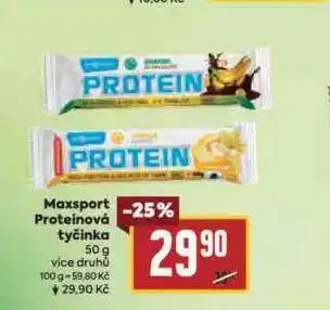 Billa Maxsport proteinová tyčinka nabídka