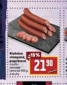 Billa Chlapská klobása nabídka
