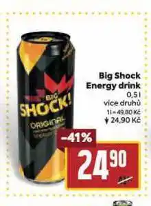 Billa Big shock! energetický nápoj nabídka