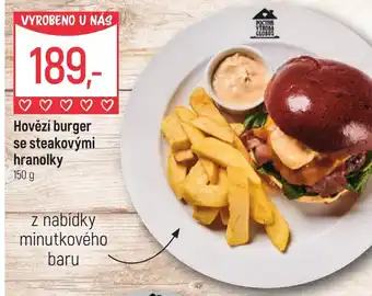 Globus Hovězí burger se steakovými hranolky nabídka