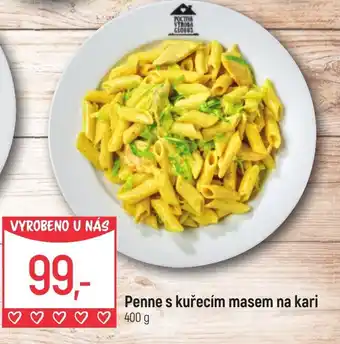 Globus Penne s kuřecím masem na kari nabídka