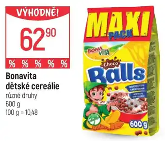 Globus Bonavita dětské cereálie nabídka