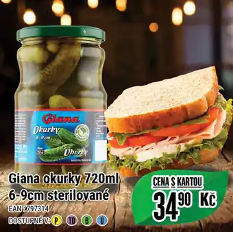 Tamda Foods Giana okurky 720ml 6-9cm sterilované nabídka