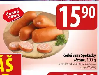 Bala česká cena Špekáčky vázané, 100 g nabídka