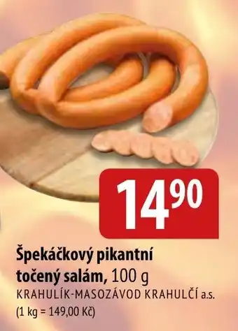 Bala Špekáčkový pikantní točený salám, 100 g nabídka