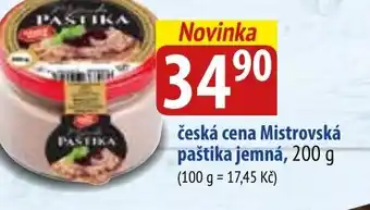 Bala česká cena Mistrovská paštika jemná, 200 g nabídka