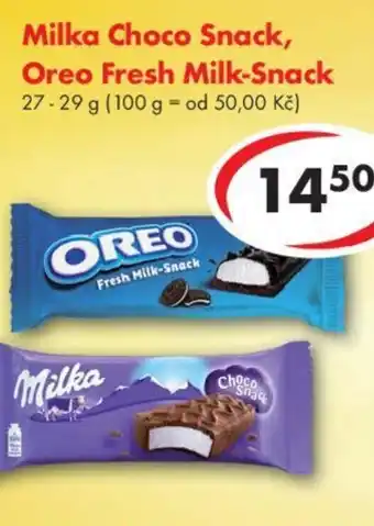 CBA Milka Choco Snack, Oreo Fresh Milk-Snack nabídka