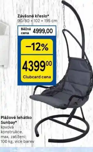 Tesco Závěsné křeslo nabídka