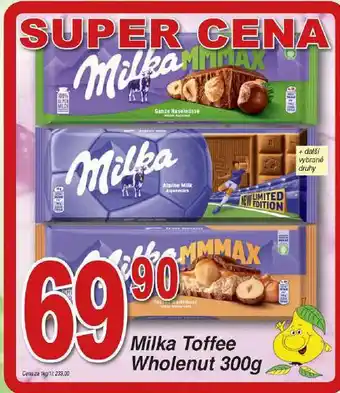 Hruška Milka čokoláda nabídka