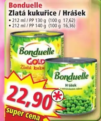 Norma Bonduelle Zlatá kukuřice / Hrášek nabídka