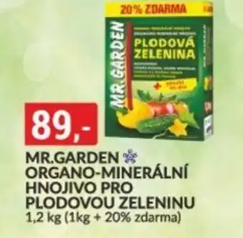 Baumax MR.GARDEN ORGANO-MINERÁLNÍ HNOJIVO PRO PLODOVOU ZELENINU nabídka