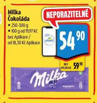 Albert Milka čokoláda nabídka